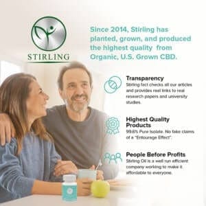 Image of man, woman, and Stirling CBD product benefits
